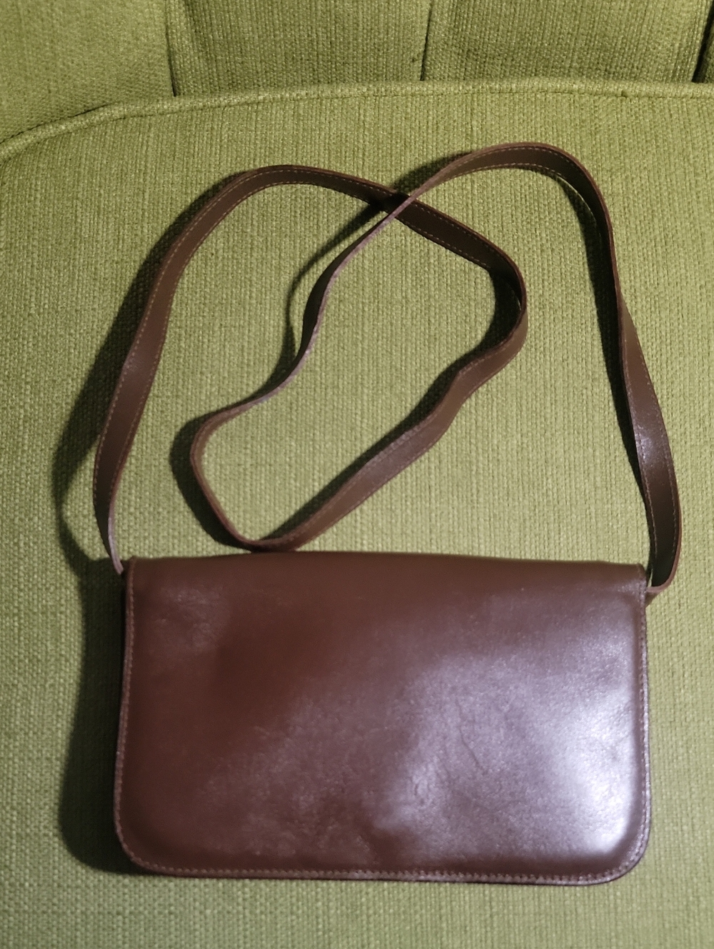 itapel Vintage Brown Leather Crossbody Bag